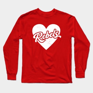 Vintage Rebels School Spirit // High School Football Mascot // Go Rebels Long Sleeve T-Shirt